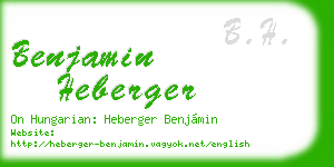 benjamin heberger business card
